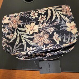 Hurley Double Sided cosmetic/toiletry/travel case-floral print